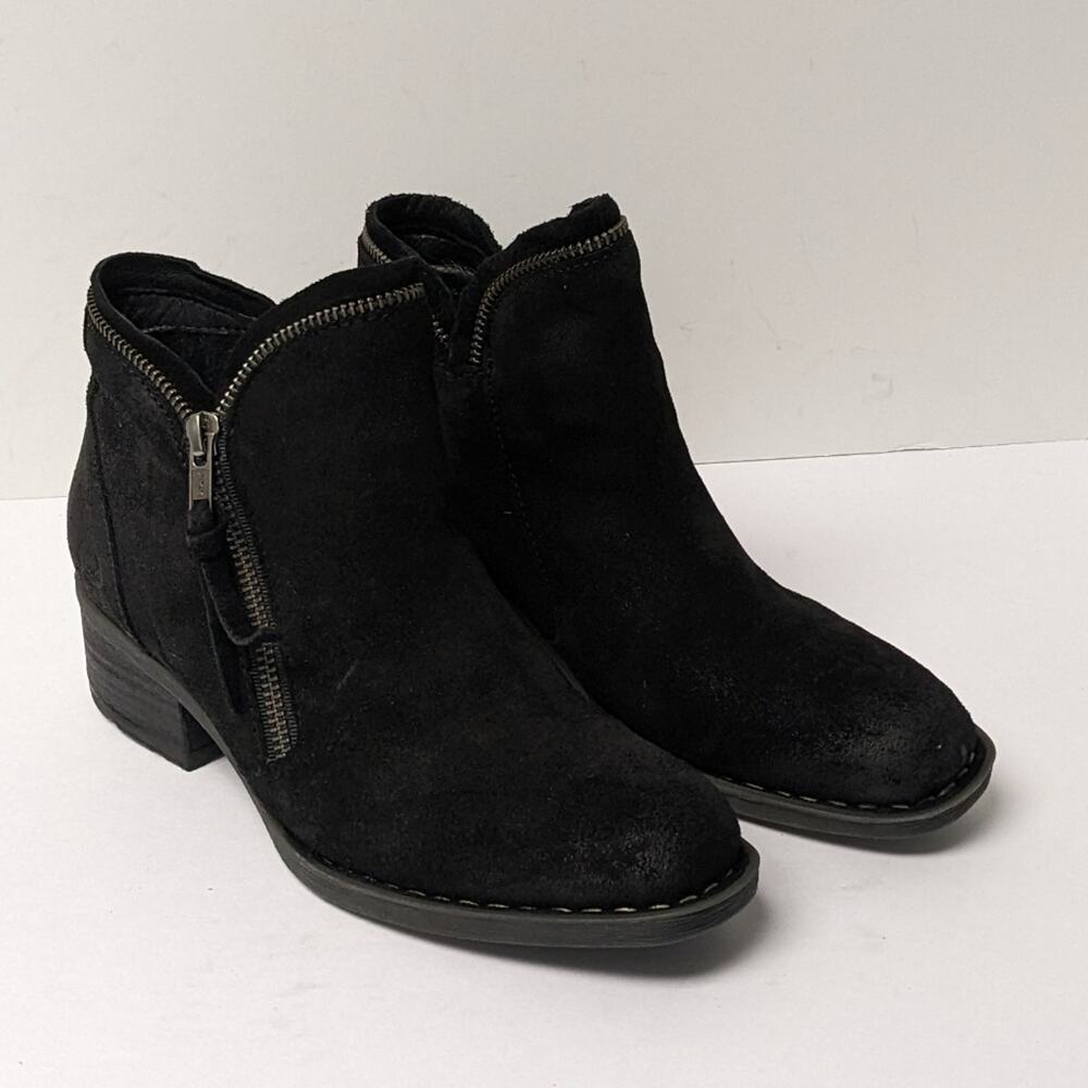 Born Montoro Ankle Boots, Black Suede, Women's 6 M